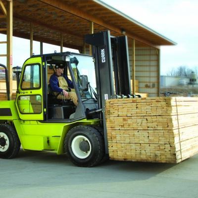 Forklift with load